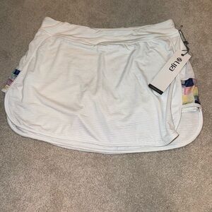 New With Tags LIJA white/pixel Golf/Tennis Skort. Size Large